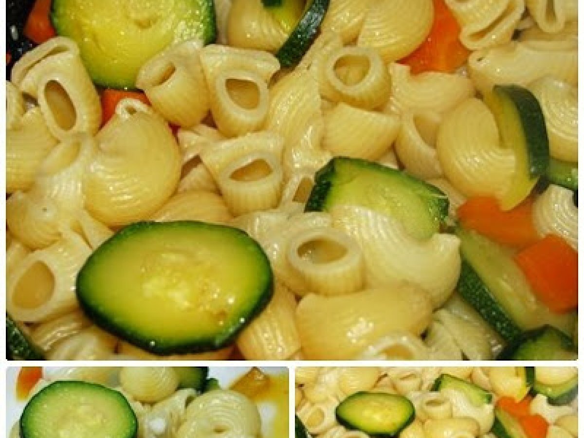 Búzios (massa) com Courgette e Cenoura