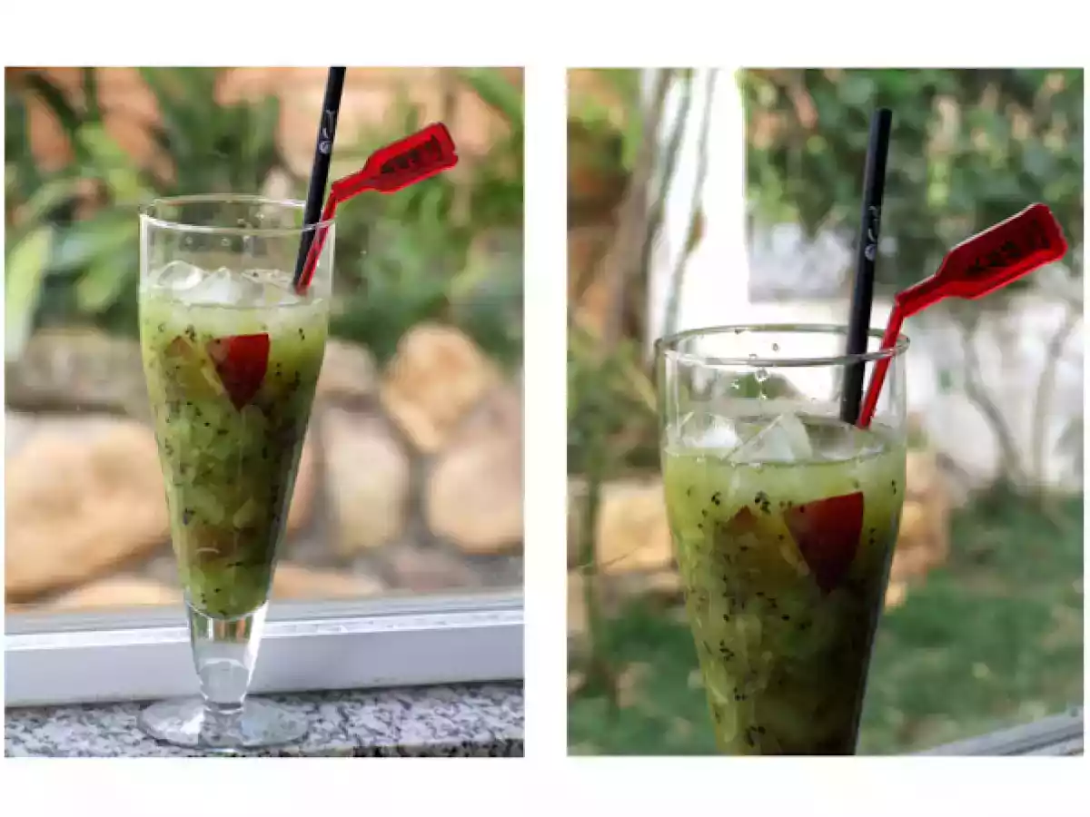 Caipirinha de Kiwi com Ameixa