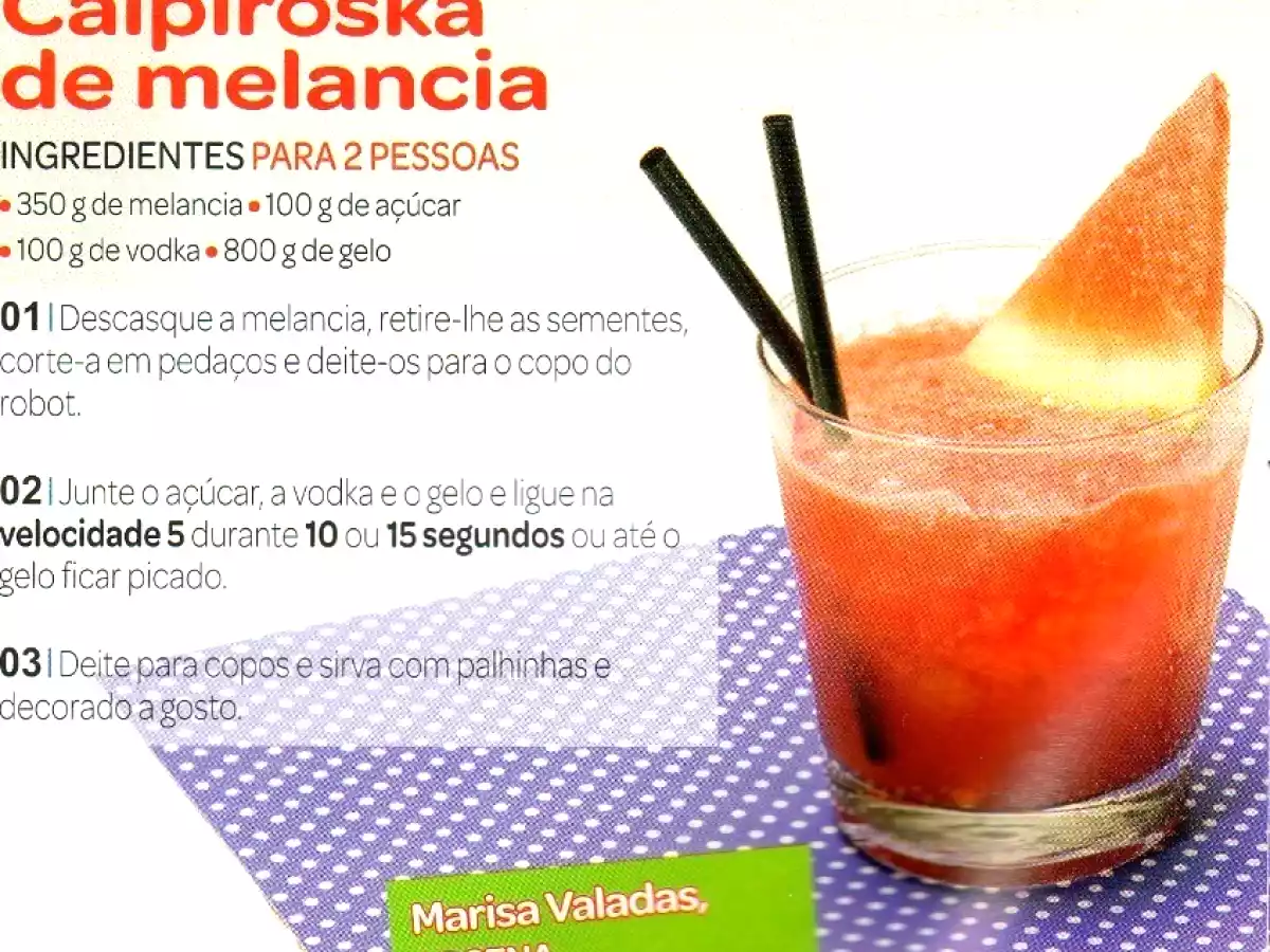 Caipiroska de melancia - Bimby