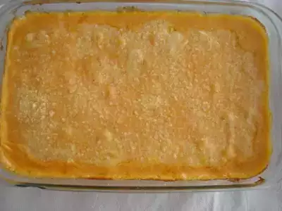 Camarão com creme de mussarela