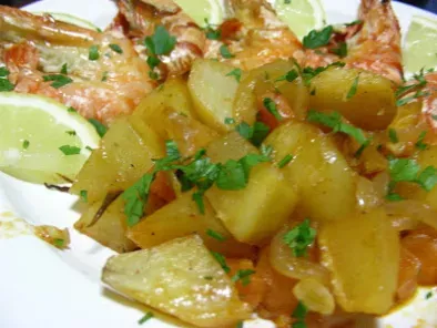 Camarões no forno com batatinhas e cenouras - foto 3