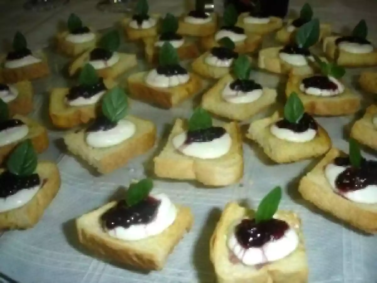 Canapés de Gorgonzola e Banana