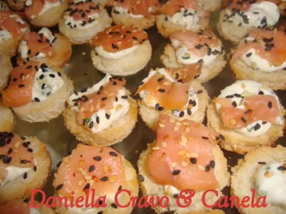 Canapés de Salmão Defumado