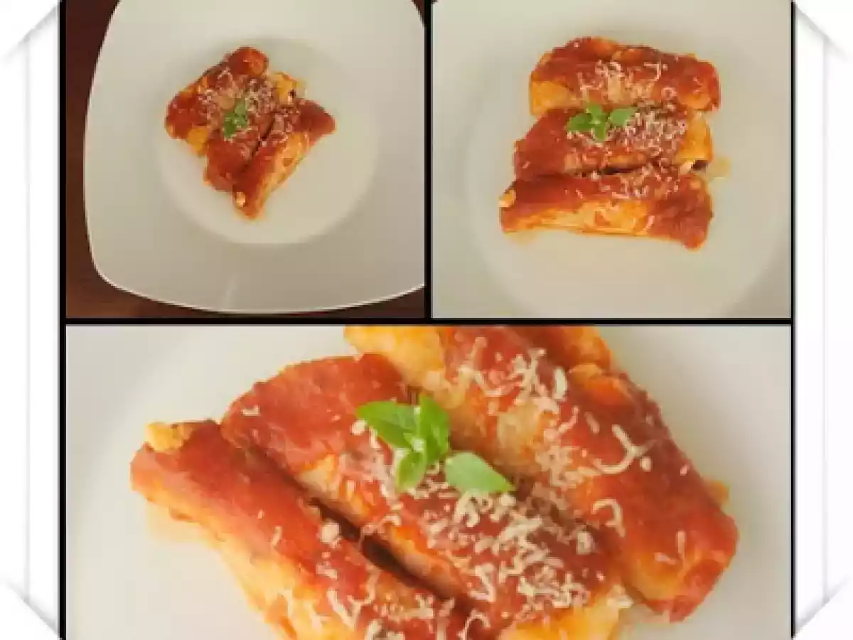 Canelloni falso de Peito de Peru e Ricota