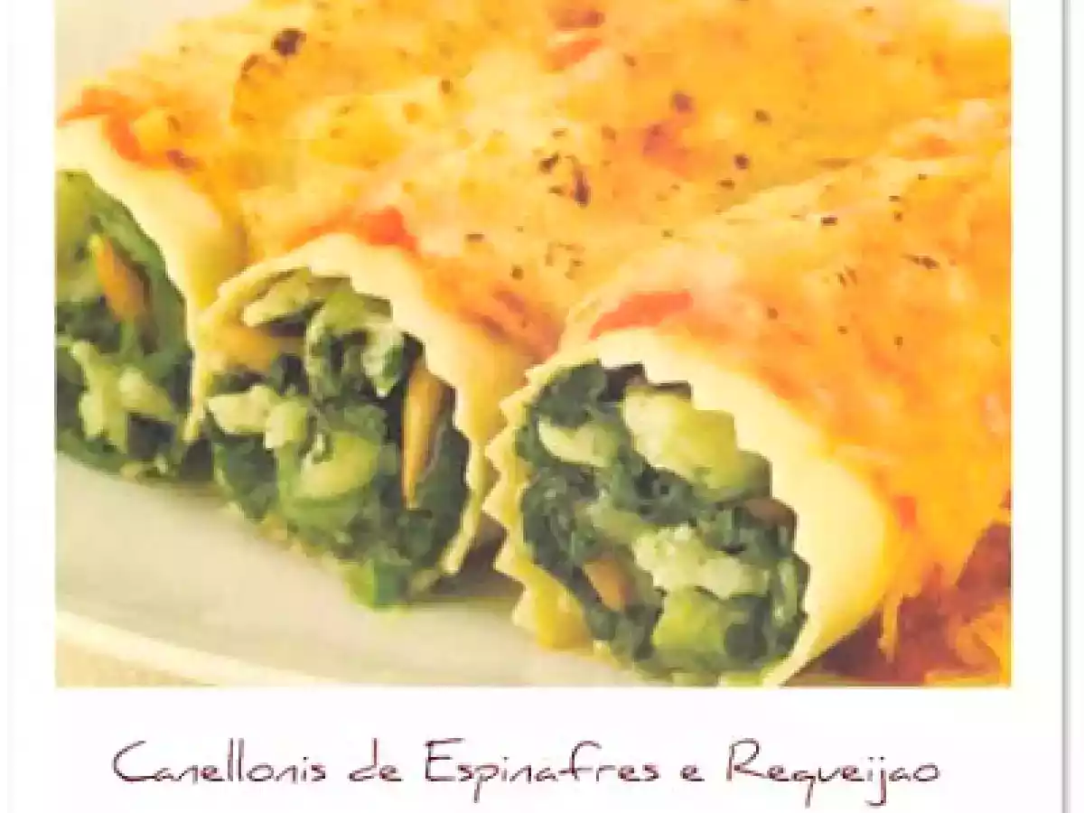 Canellonis de Espinafres e Requeijão