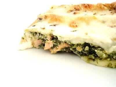 Canelones de salmão, requeijão e espinafres-image