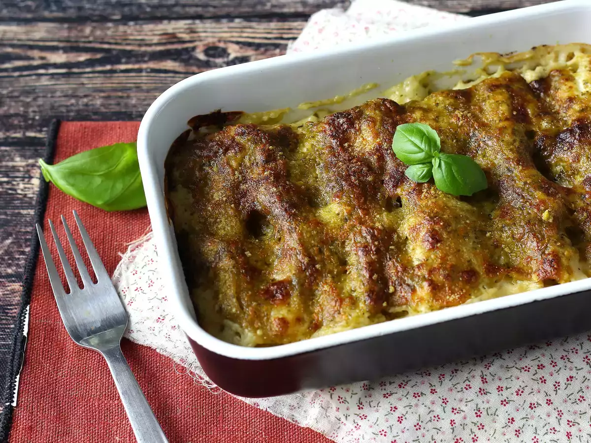 Caneloni recheado com bechamel e um toque de pesto: a receita fácil e saborosa - foto 3