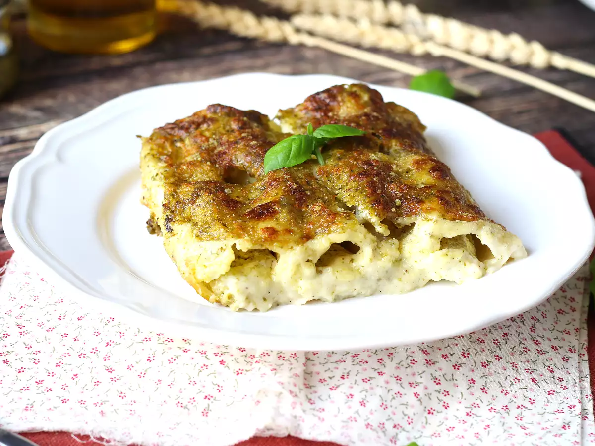 Caneloni recheado com bechamel e um toque de pesto: a receita fácil e saborosa - foto 5