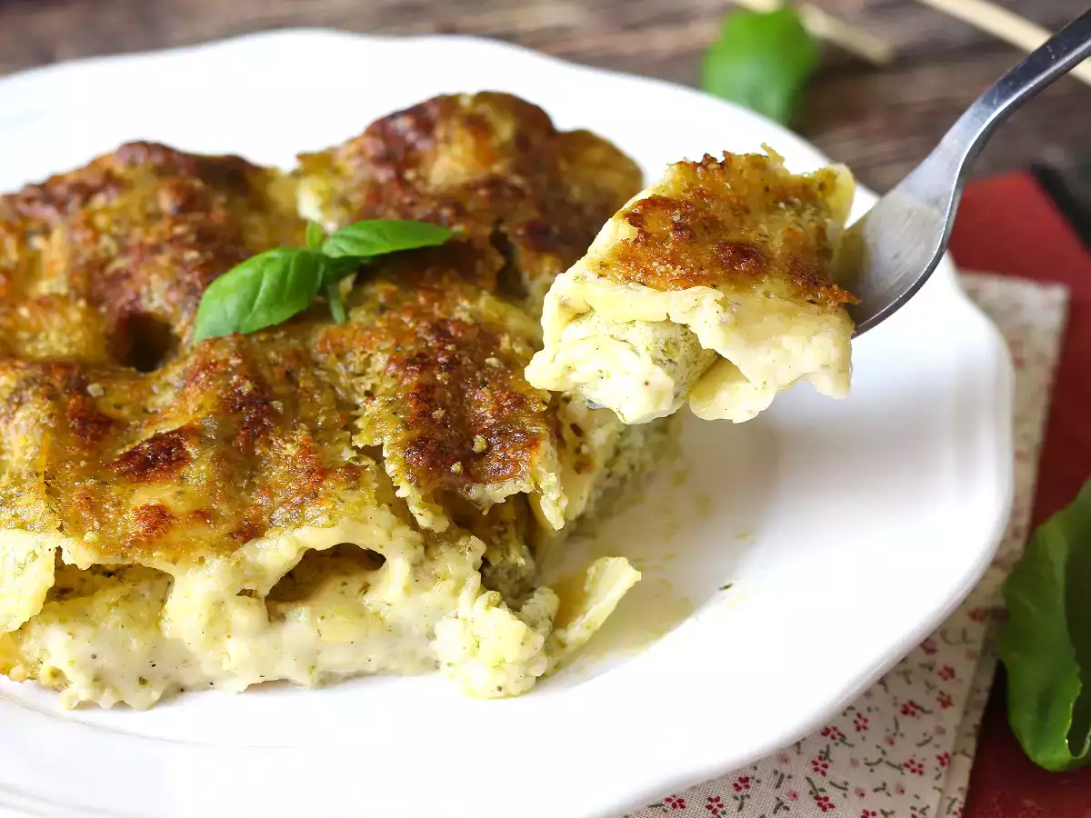 Caneloni recheado com bechamel e um toque de pesto: a receita fácil e saborosa - foto 7