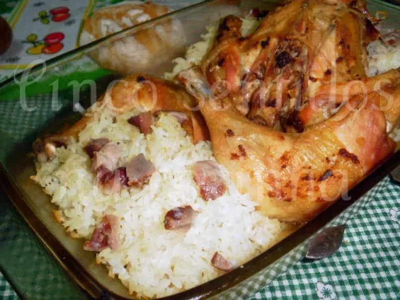 Canja e frango no forno com arroz de miúdos - foto 5