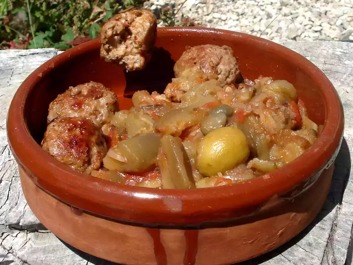 Caponata e Almôndegas de cordeiro (Jamie Oliver) - foto 2