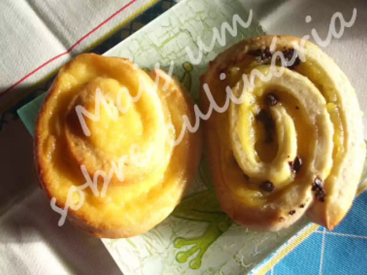 Caracóis doces e flor de brioche