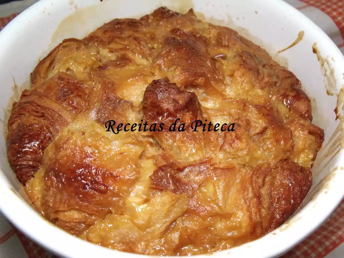 Caramel croissant pudding (Pudim de caramelo e croissant) - foto 2