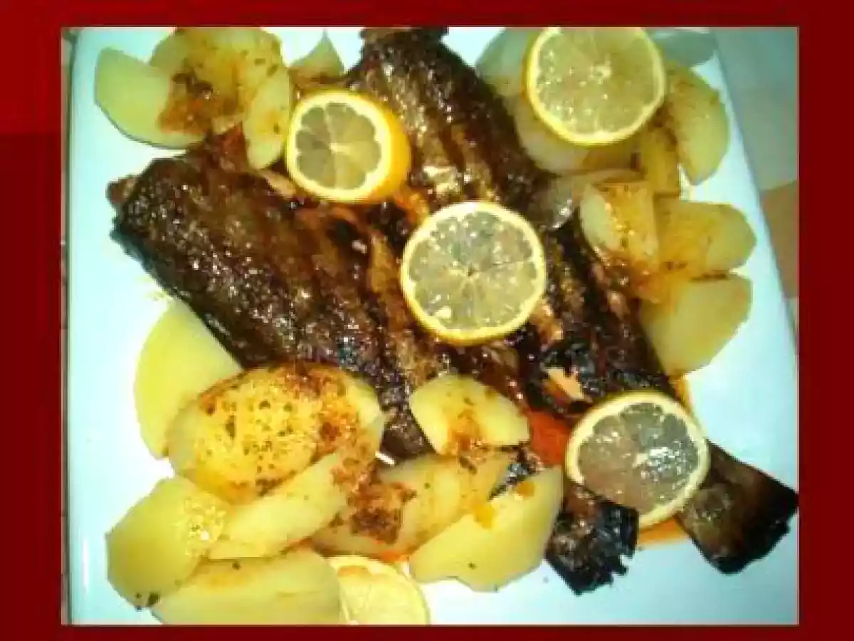 Carapau grelhado com molho salsa