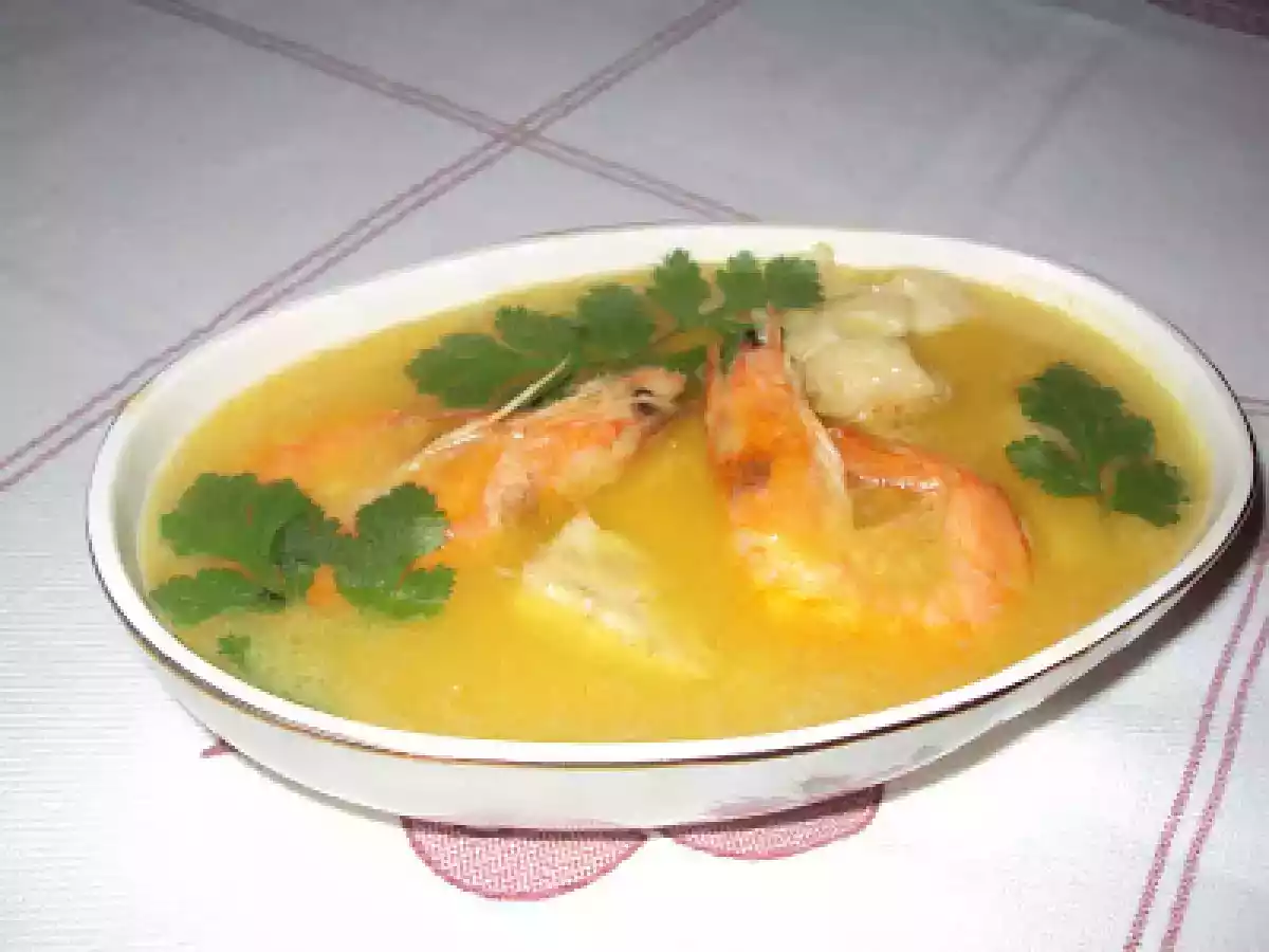 Caril de Peixe e Gambas
