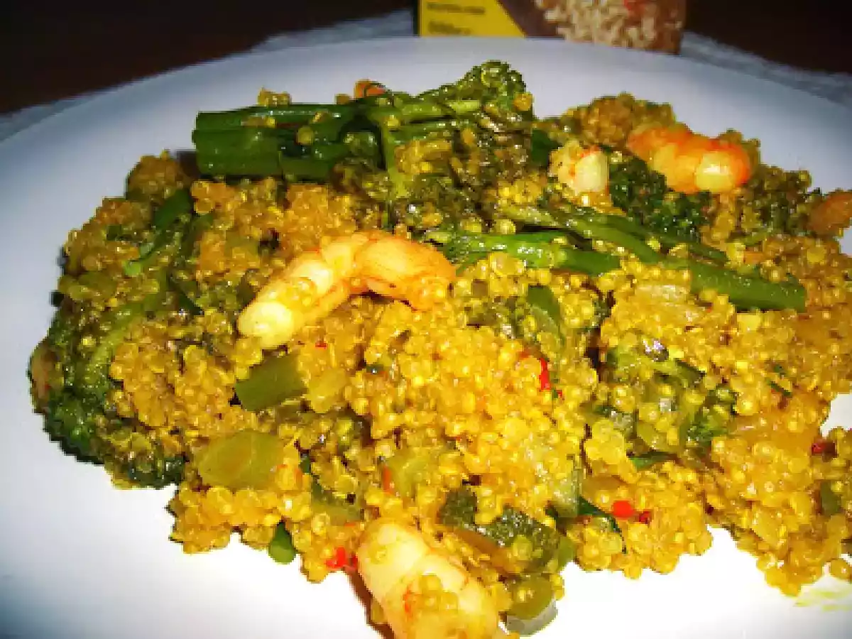 Caril de Quinoa com Camarao e Grelos - foto 2