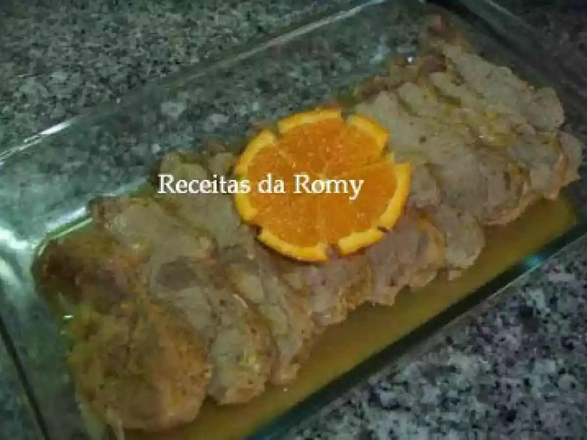 Carne de porco com molho de laranja