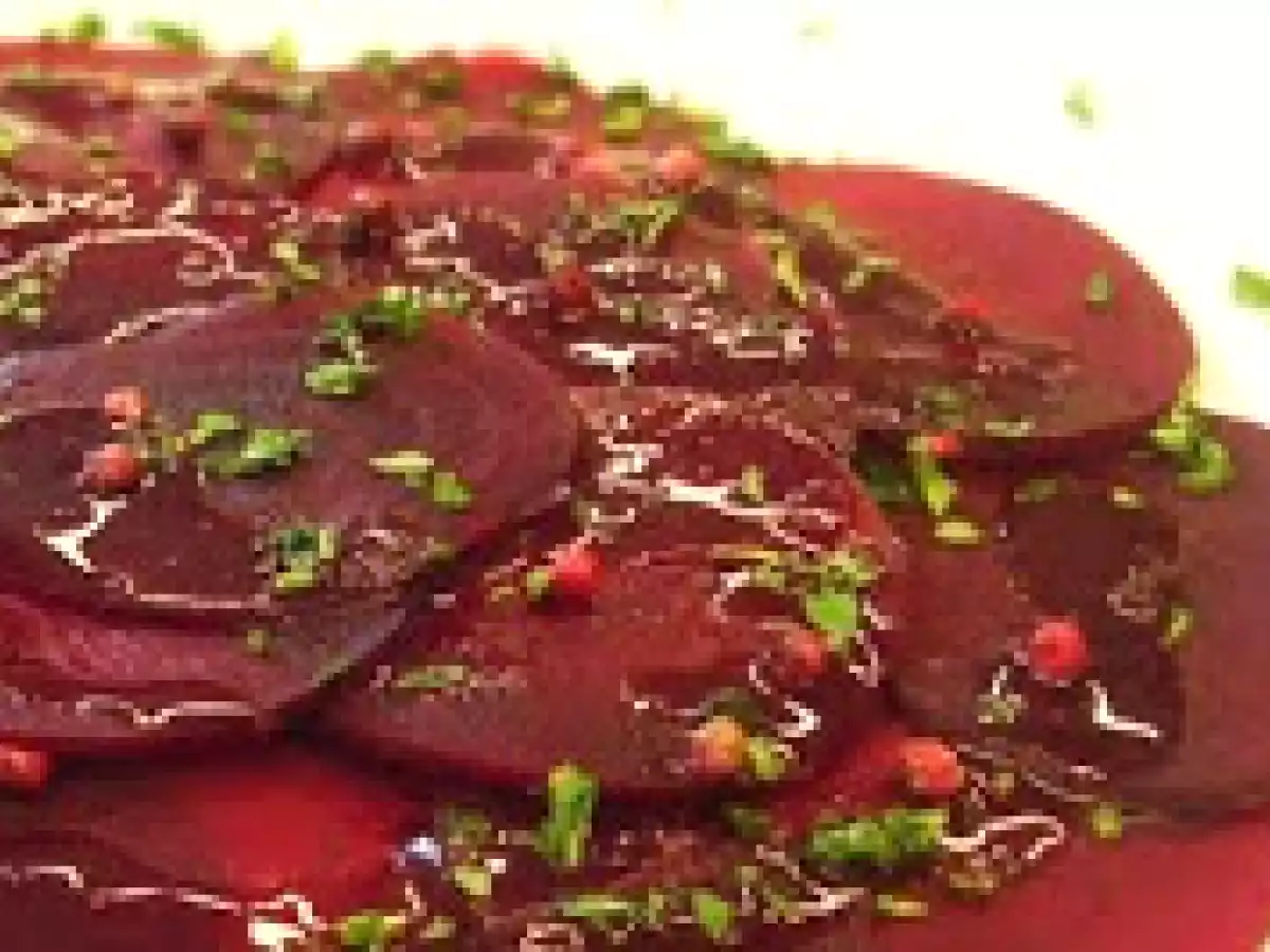 Carpaccio de Beterraba (vegana)