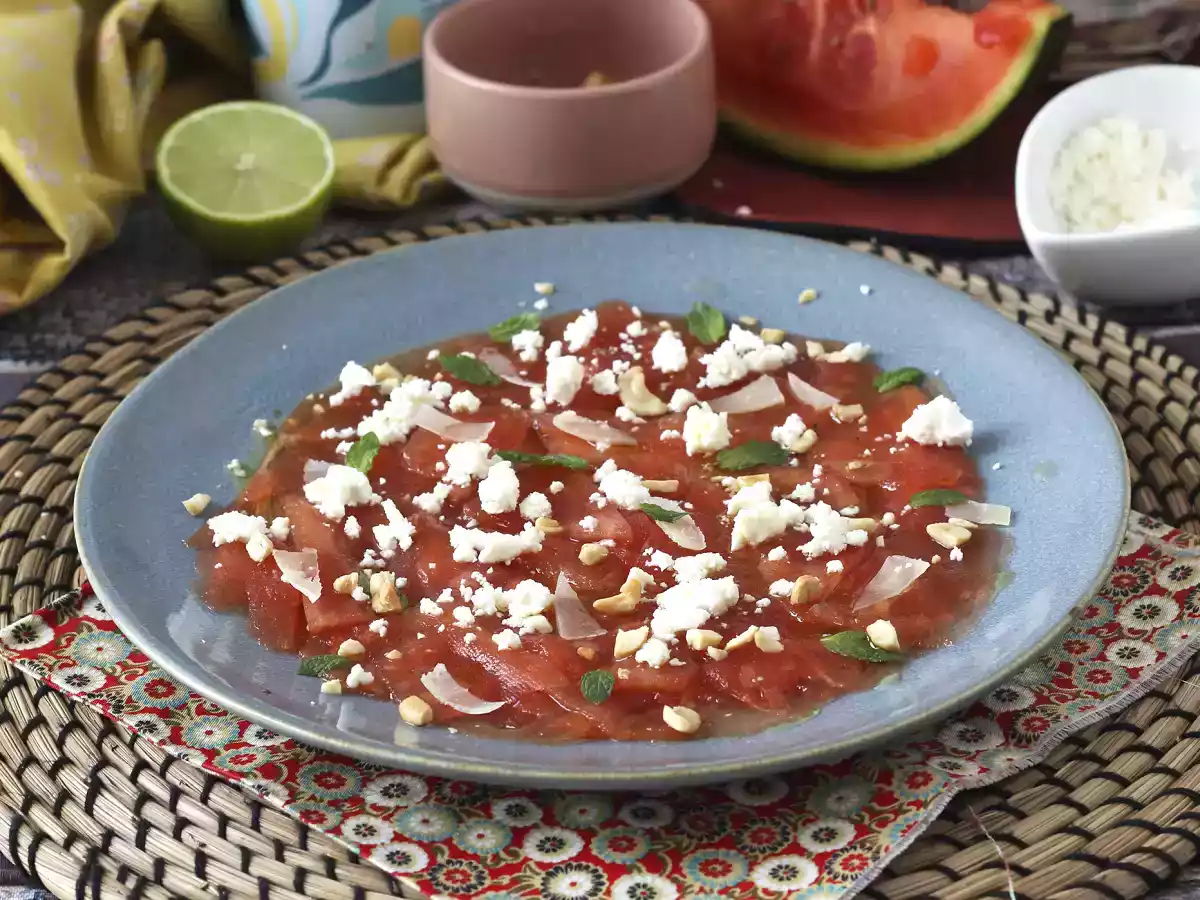 Carpaccio de melancia: um frescor inesquecível!