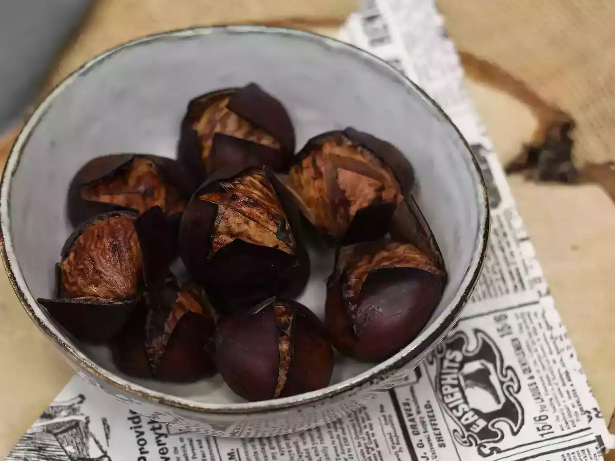 Castanhas cozidas na água - foto 2