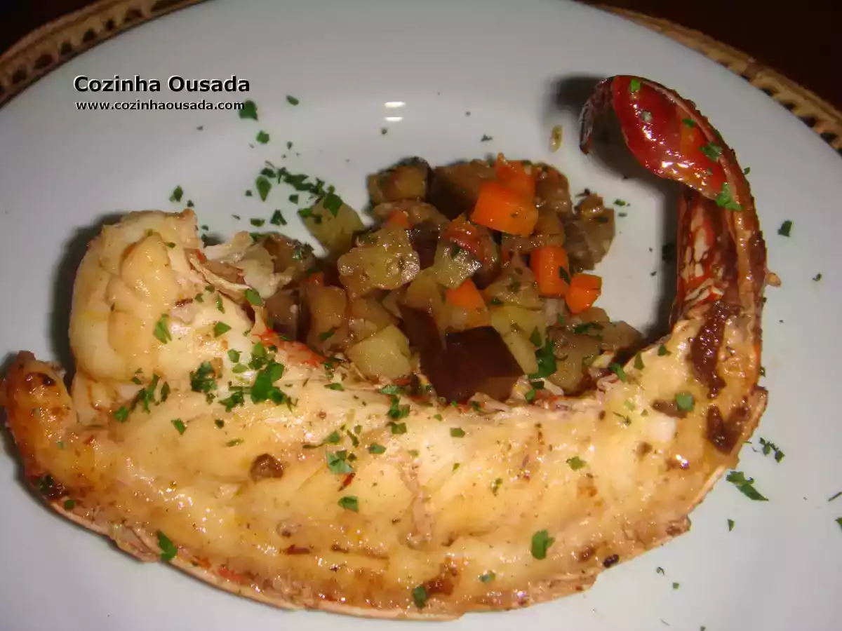 Caudas de Lagostas Salteadas com Sinfonia de Legumes - foto 2