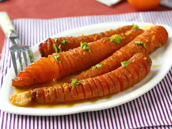 Receita Cenoura ao molho de mel e clementina