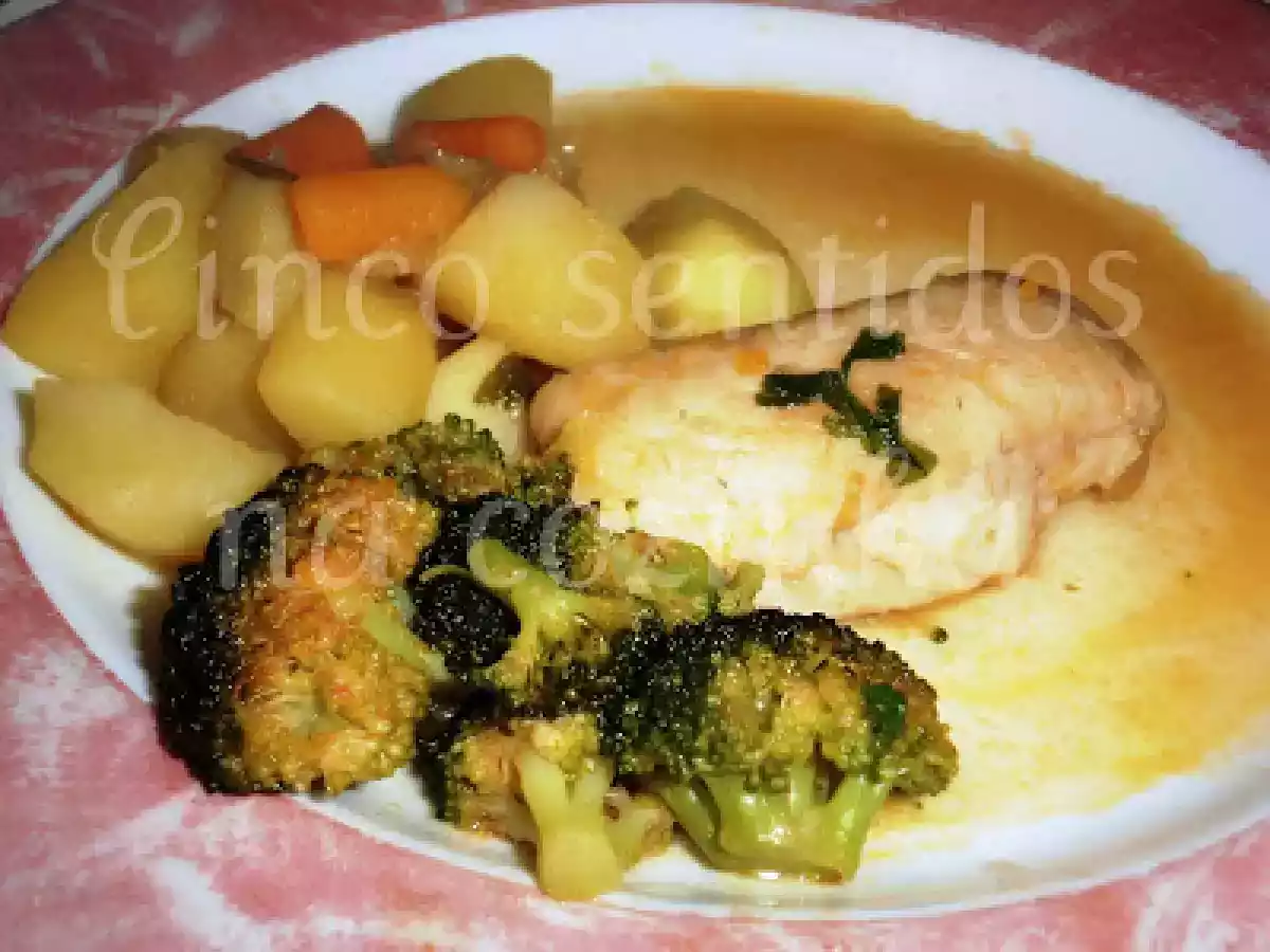 Centros de pescada estufados com legumes - foto 4