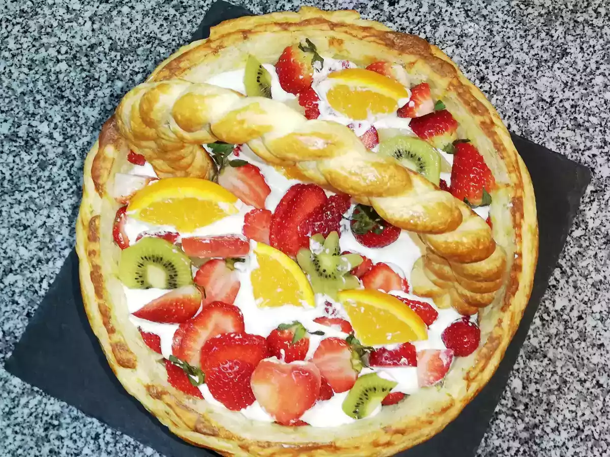 Cesta de Massa Folhada com Frutas - foto 2