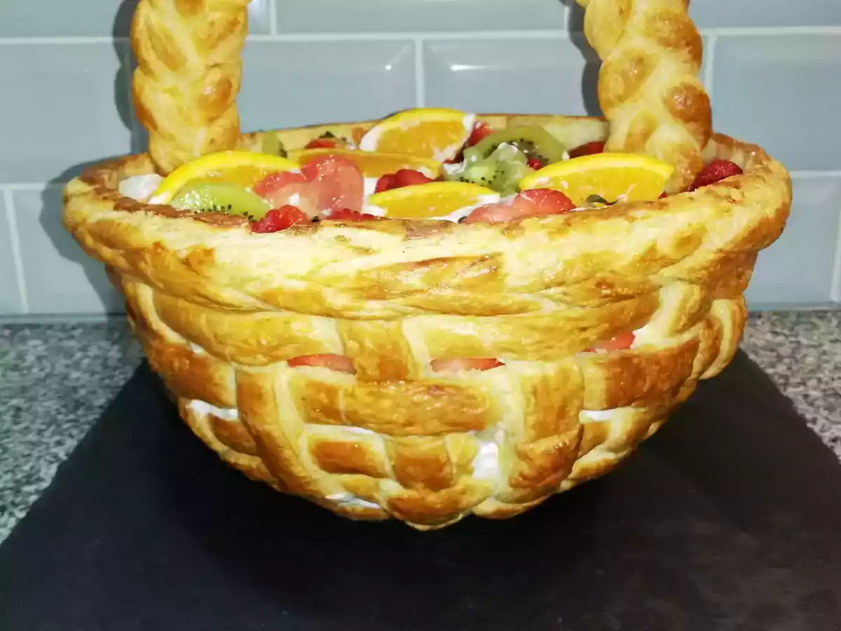Cesta de Massa Folhada com Frutas - foto 3