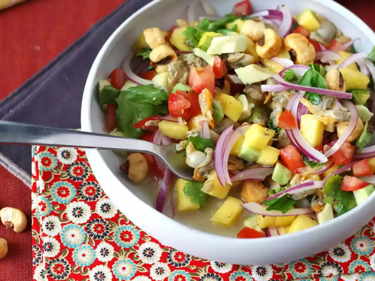 Ceviche exótico com berbigão, manga e abacate - foto 2