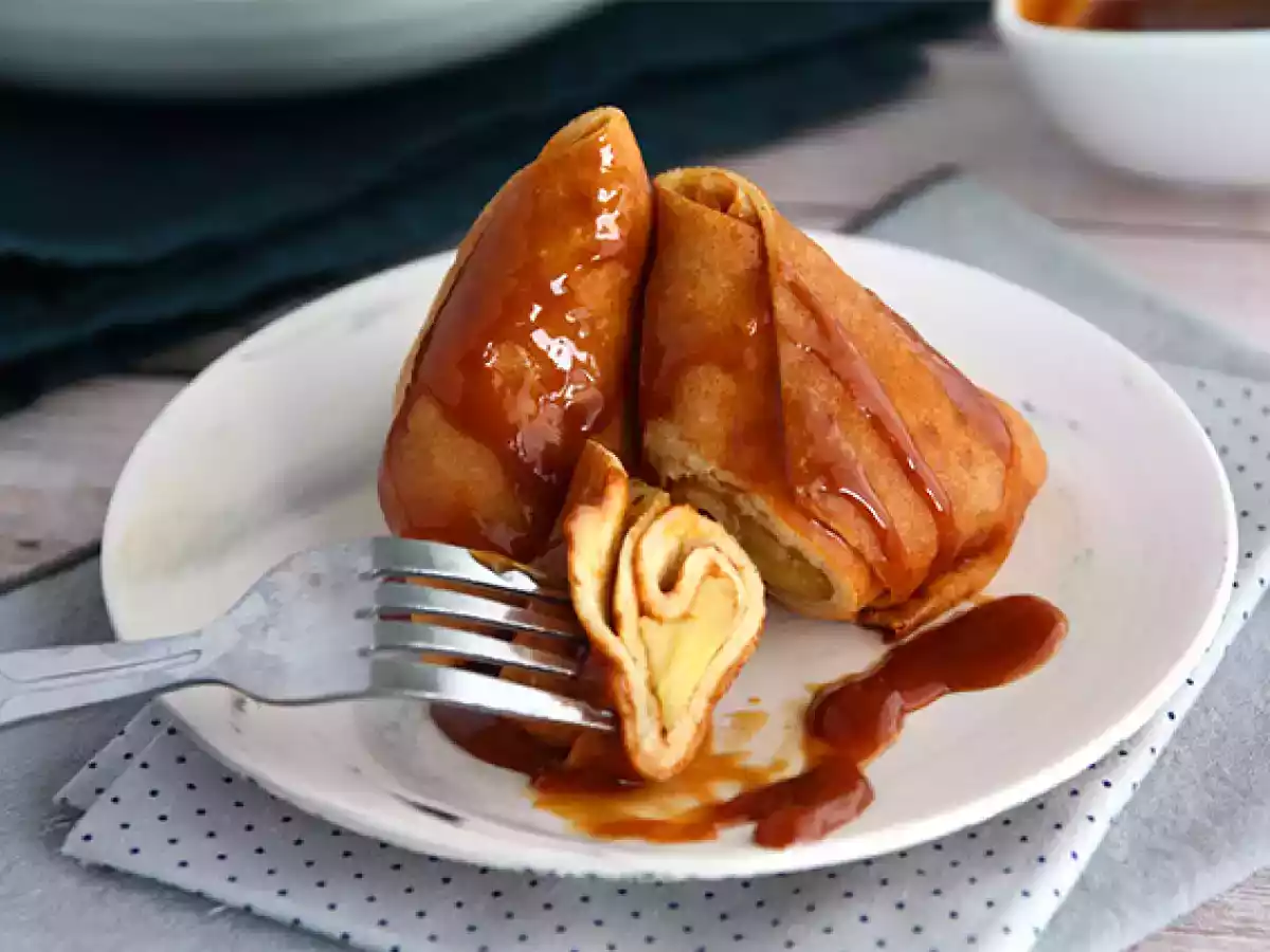 Chamuças de crepes (recheadas de maçã) - foto 3