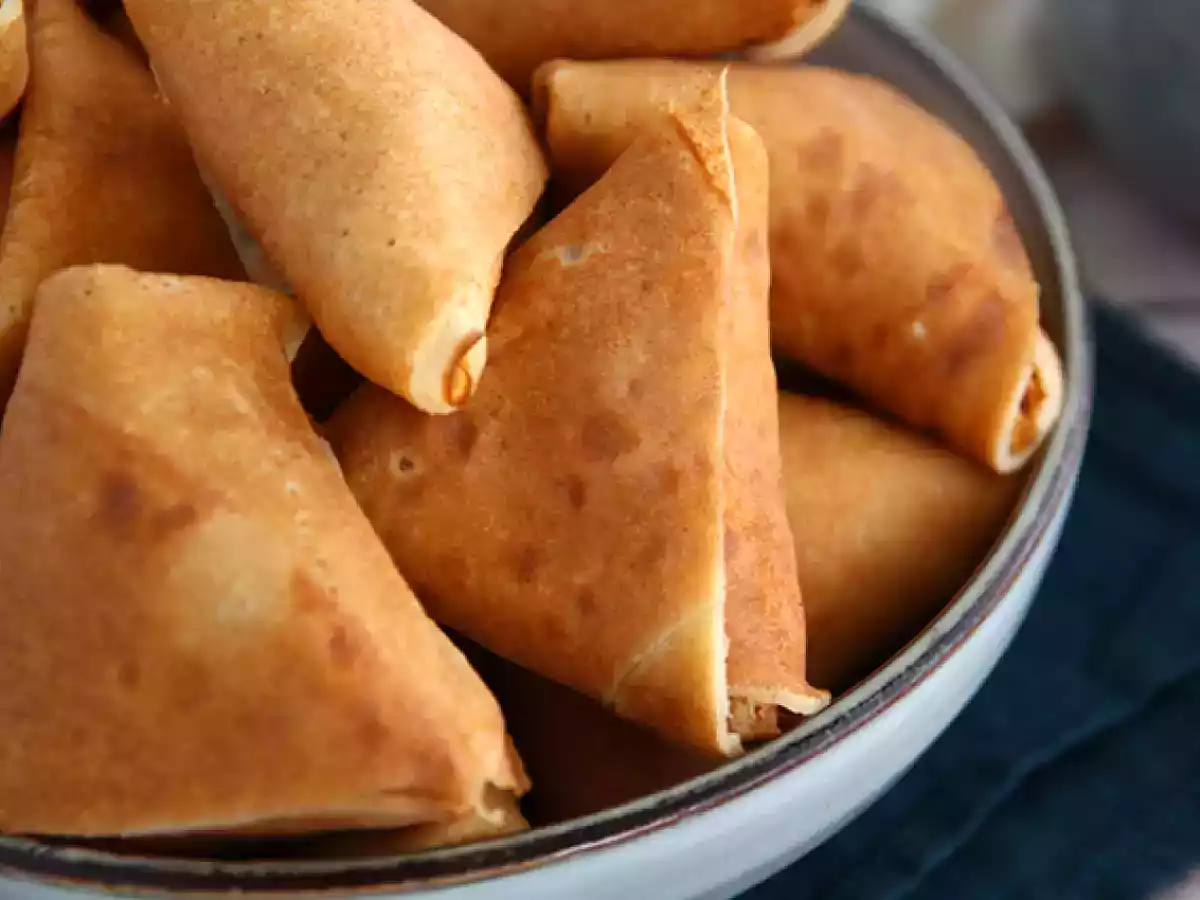 Chamuças de crepes (recheadas de maçã) - foto 4
