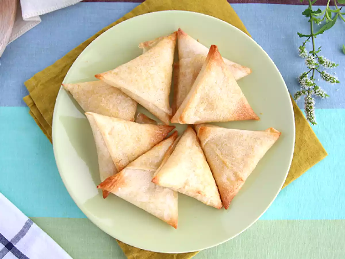 Chamuças de queijo de cabra e mel - foto 2