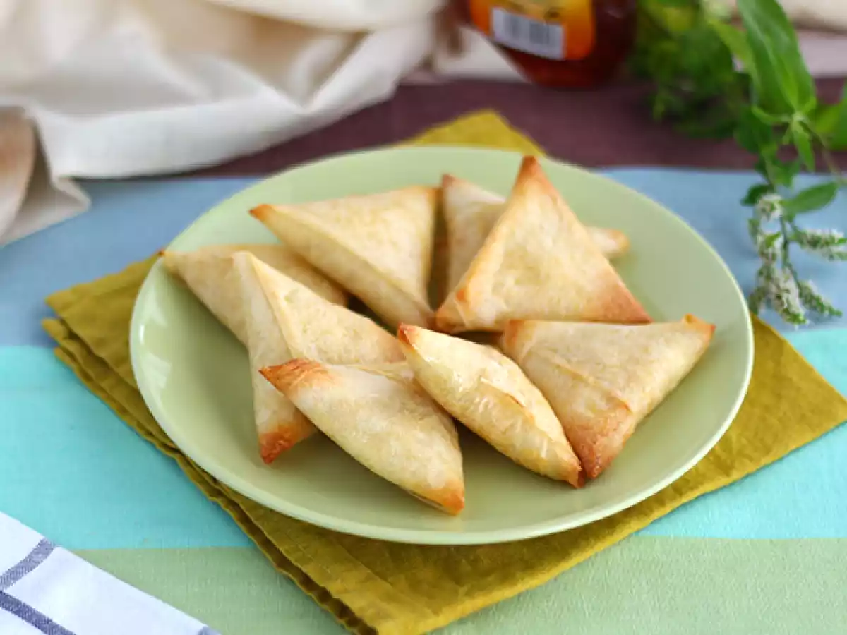 Chamuças de queijo de cabra e mel - foto 3