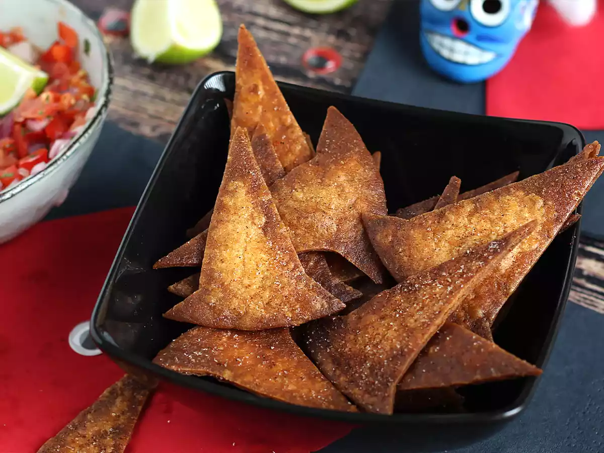 Chapéu de bruxa - tortilla chips