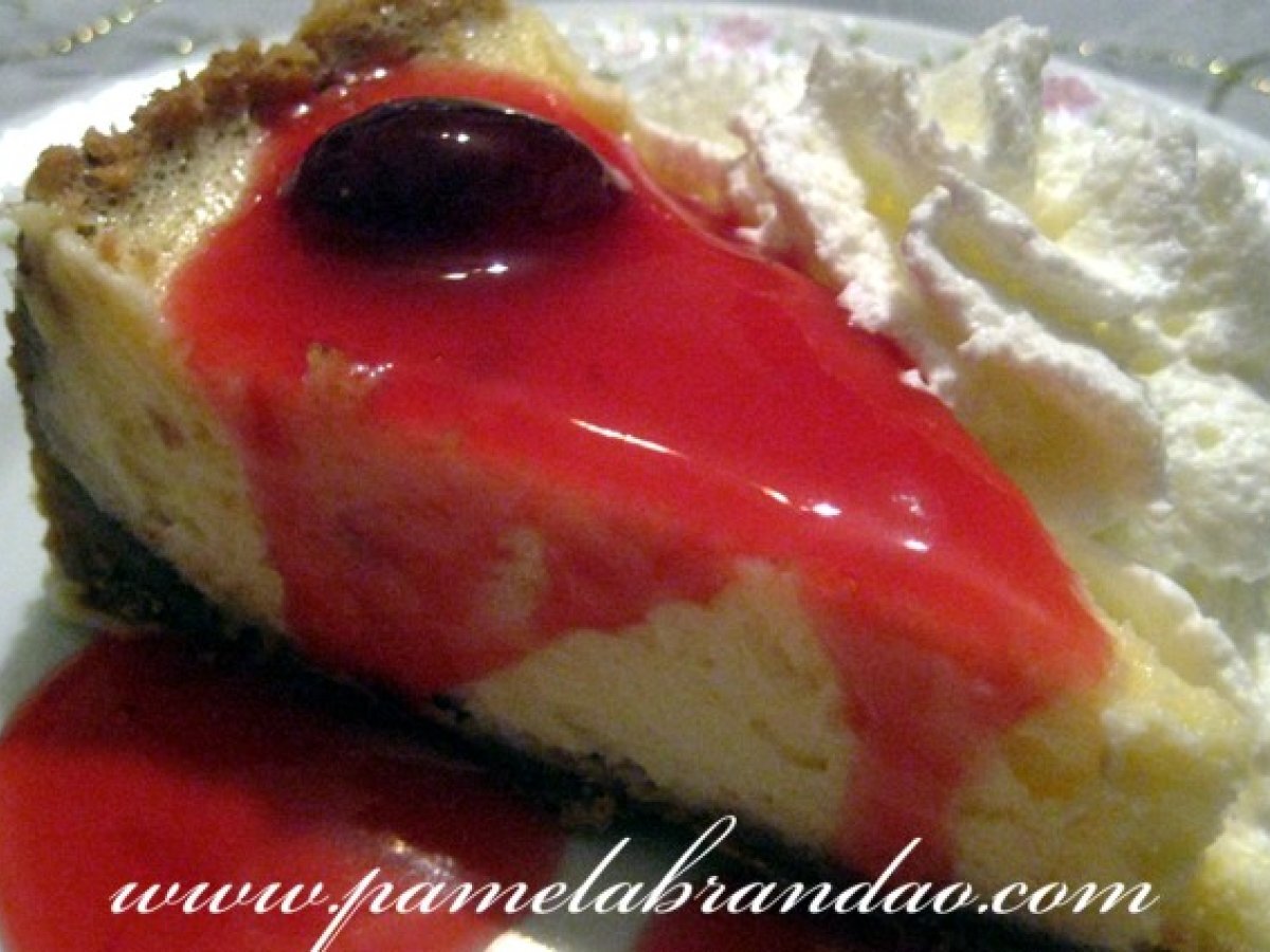 Cheesecake com Calda de Cereja