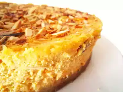 Cheesecake de abóbora e amêndoa
