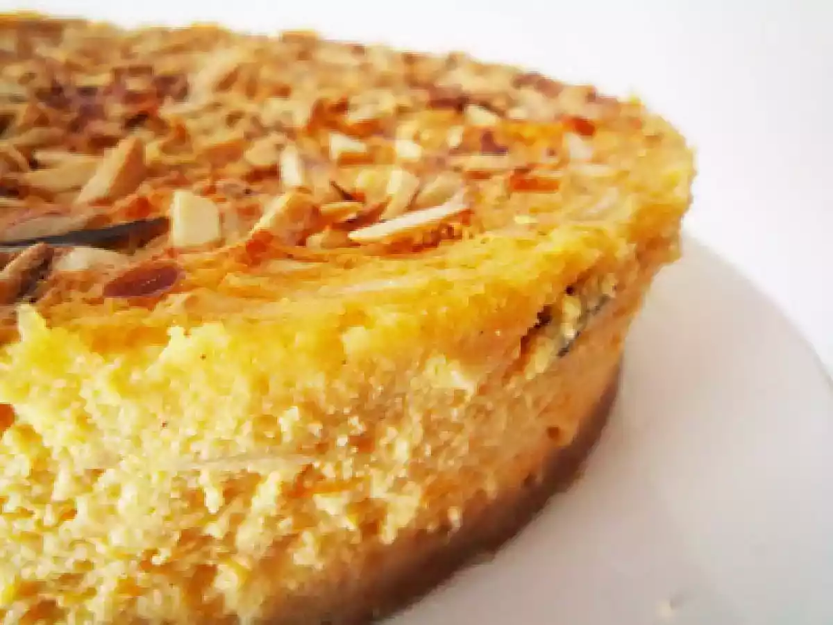 Cheesecake de abóbora e amêndoa