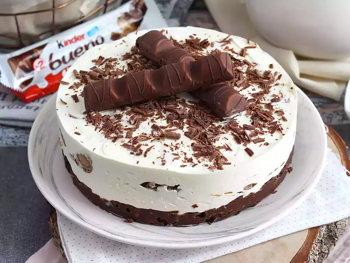 Cheesecake de Kinder Bueno (sem forno)