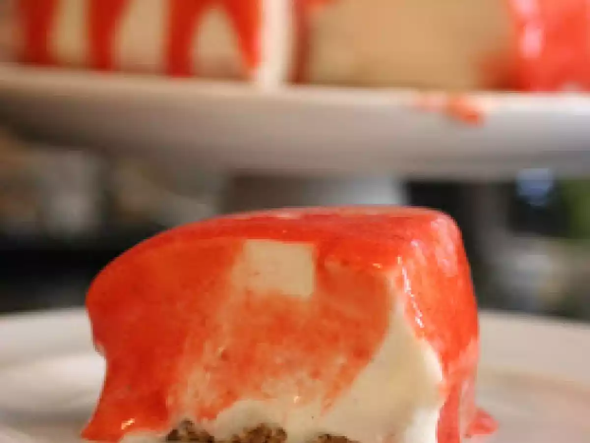 Cheesecake de Pêra e Gengibre com Coulis de Morangos Frescos - foto 2