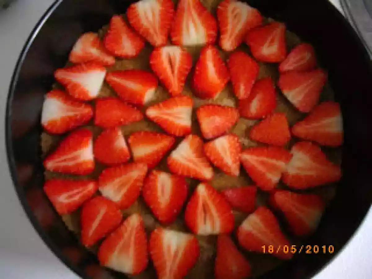 Cheesecake Light com Morangos e Compota de Morango