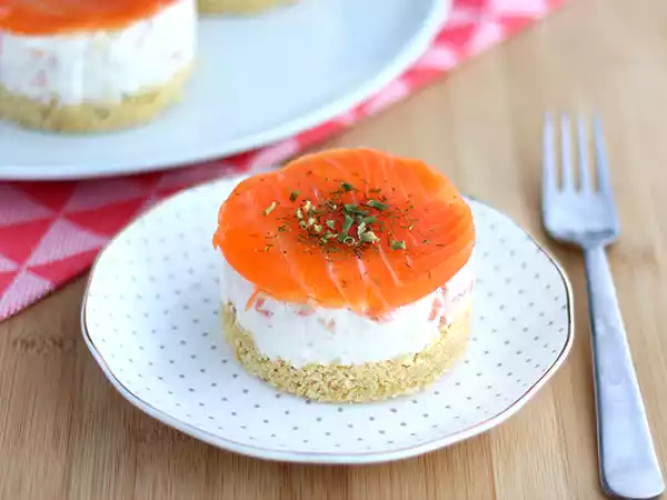 Receita Cheesecakes salgados de salmão