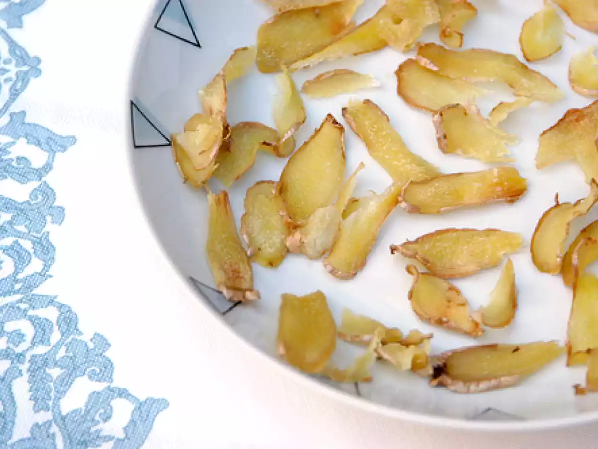 Chips Açucarados de Gengibre