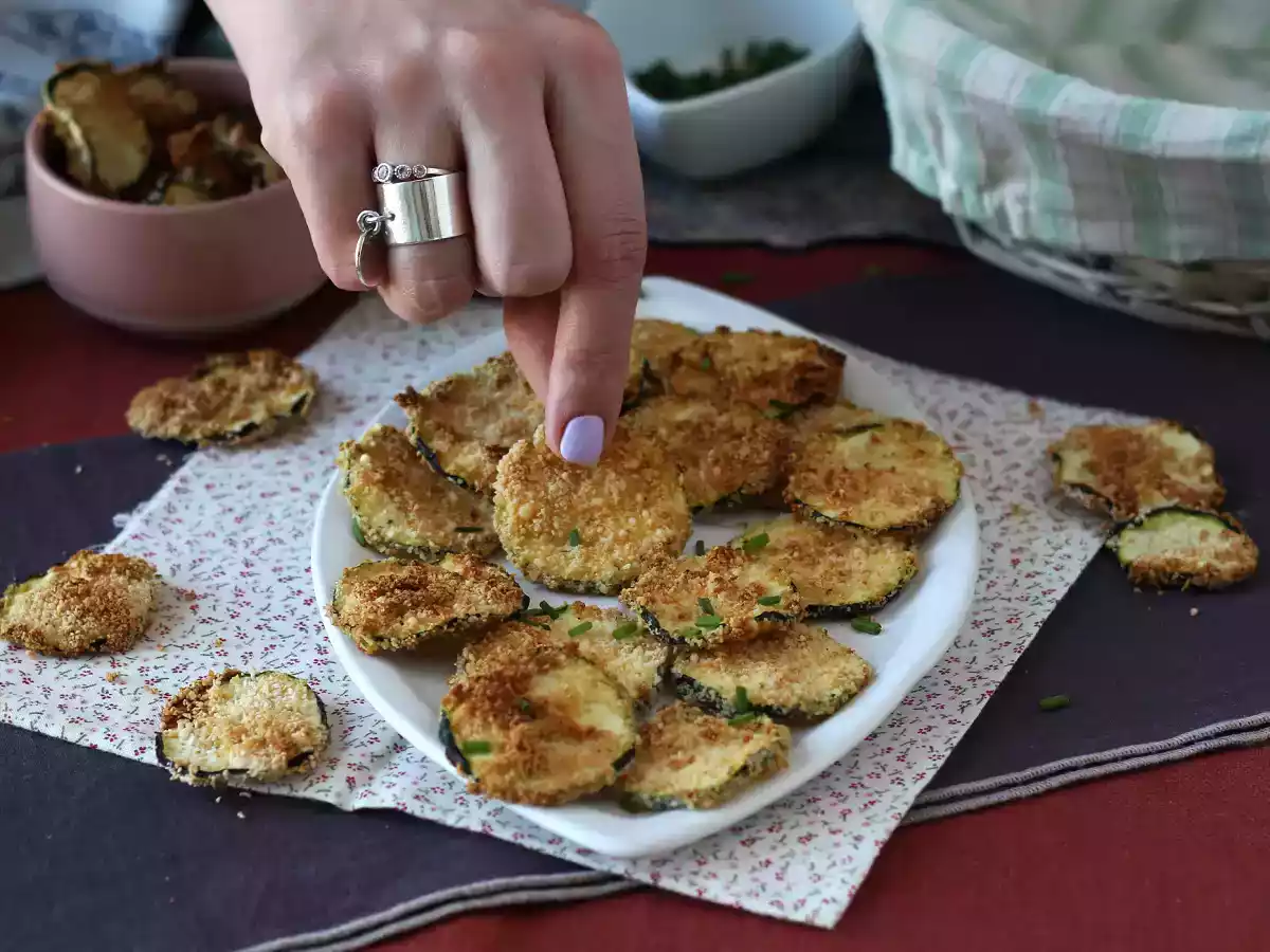 Chips de abobrinha (curgete) na Air Fryer - foto 3