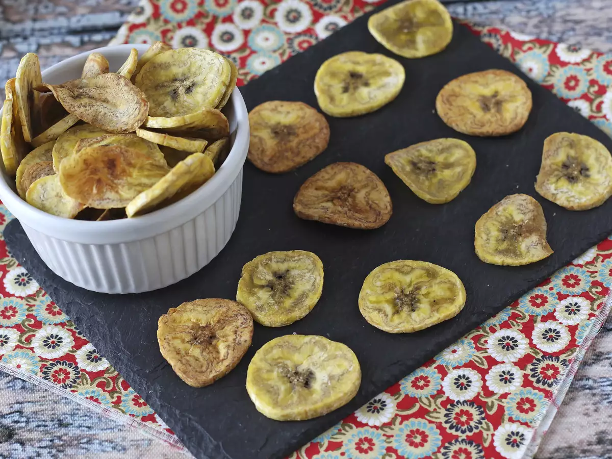 Chips de banana-da-terra assados no forno, muito mais saudáveis - foto 2