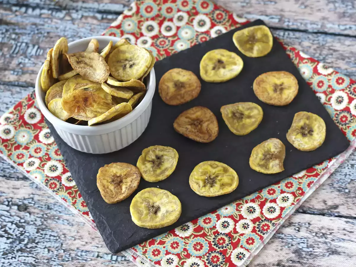 Chips de banana-da-terra assados no forno, muito mais saudáveis - foto 4