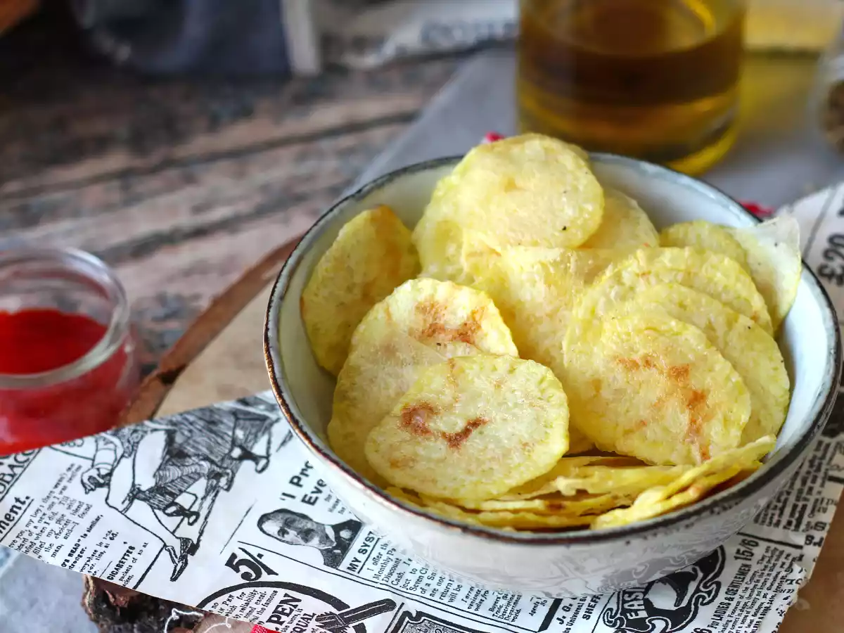 Chips de batata feito no micro-ondas - foto 3