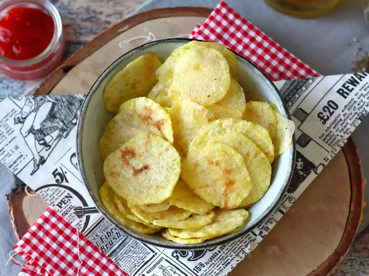 Chips de batata feito no micro-ondas - foto 2
