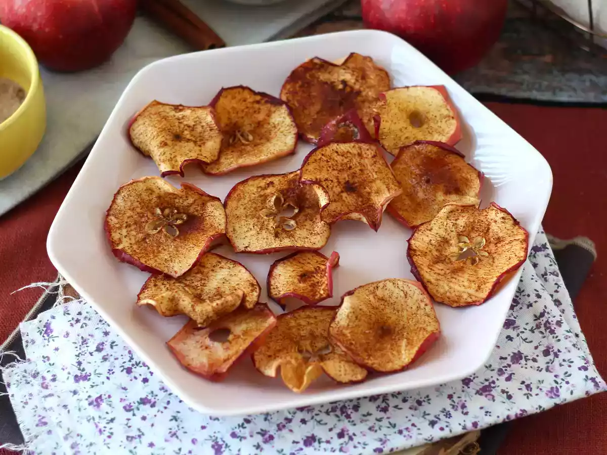 Chips de maçã e canela na Air Fryer - foto 4