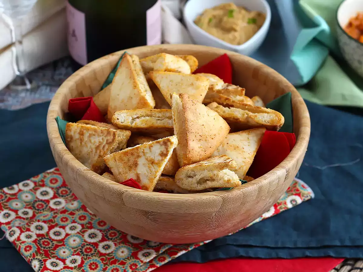 Chips de pão pita, receita express - foto 2